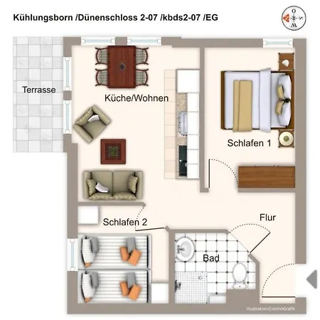 公寓 Duenenschloss Duenenschloss 2-07 *