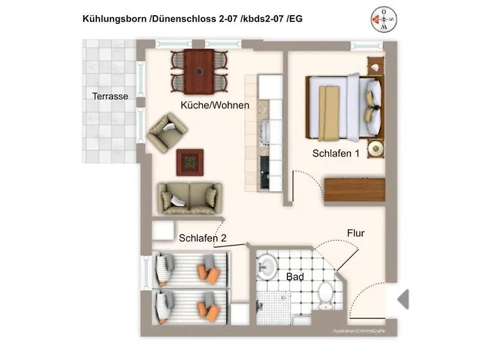 Apartamento Dünenschloss Dünenschloss 2-07 *